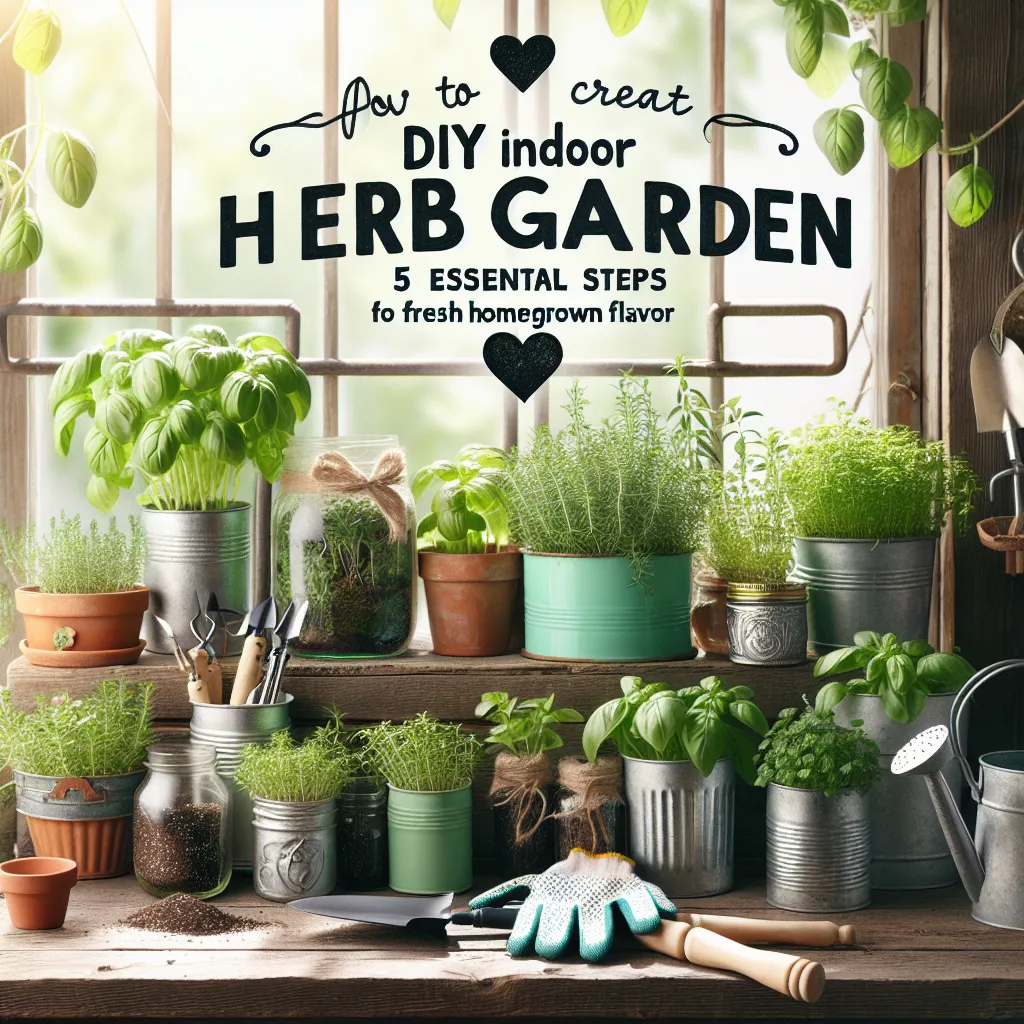 How to Create a DIY Indoor Herb Garden: 5 Essential Steps to Fresh Homegrown Flavor