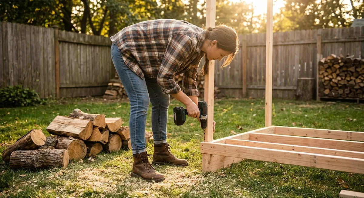 Build a Simple Backyard Firewood Rack That Actually Lasts