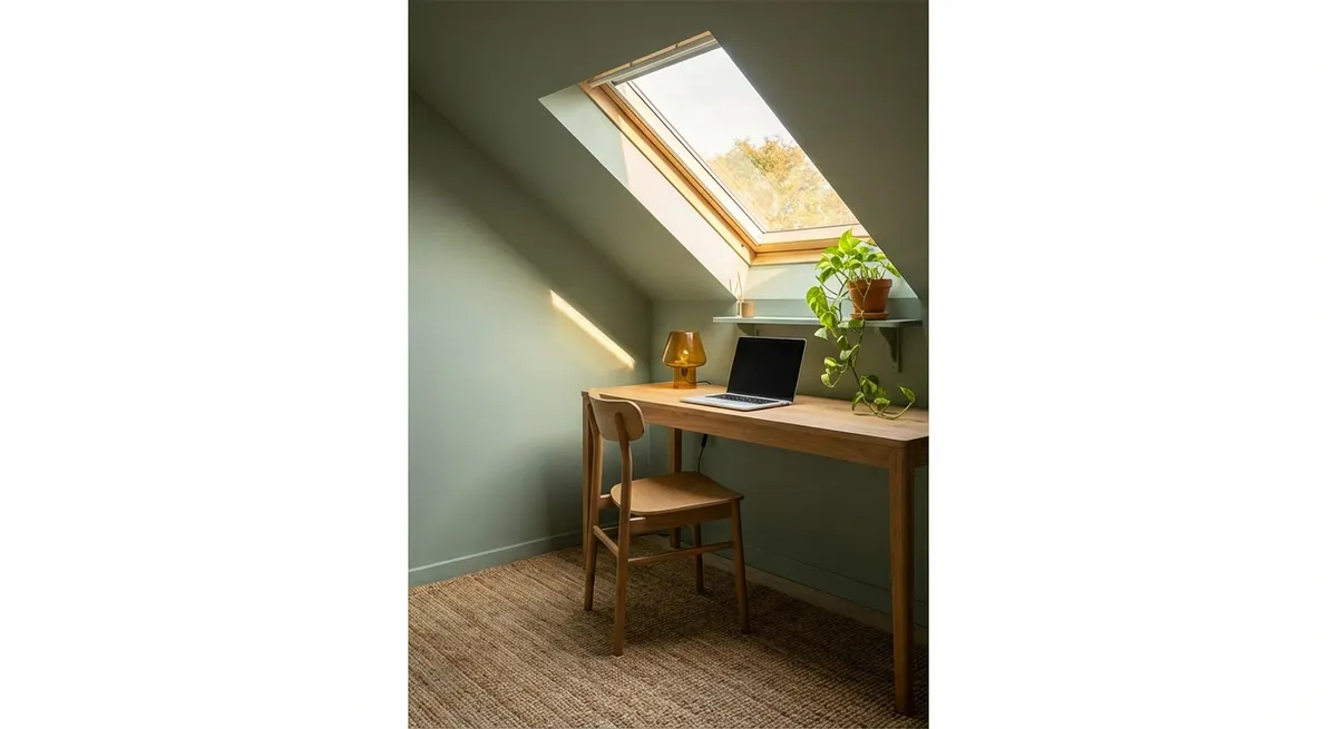 Create a Quiet Home Office Nook in an Awkward Corner