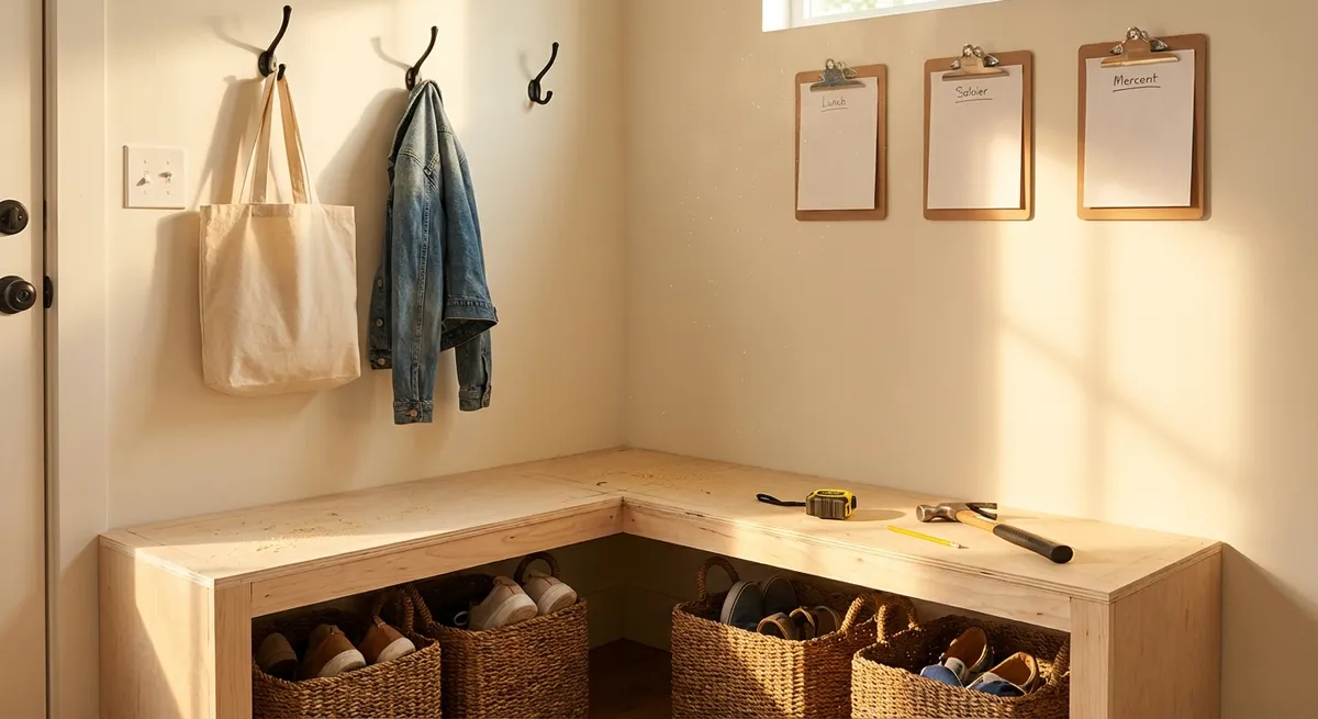 Build a DIY Entryway Drop Zone That Actually Tames Clutter