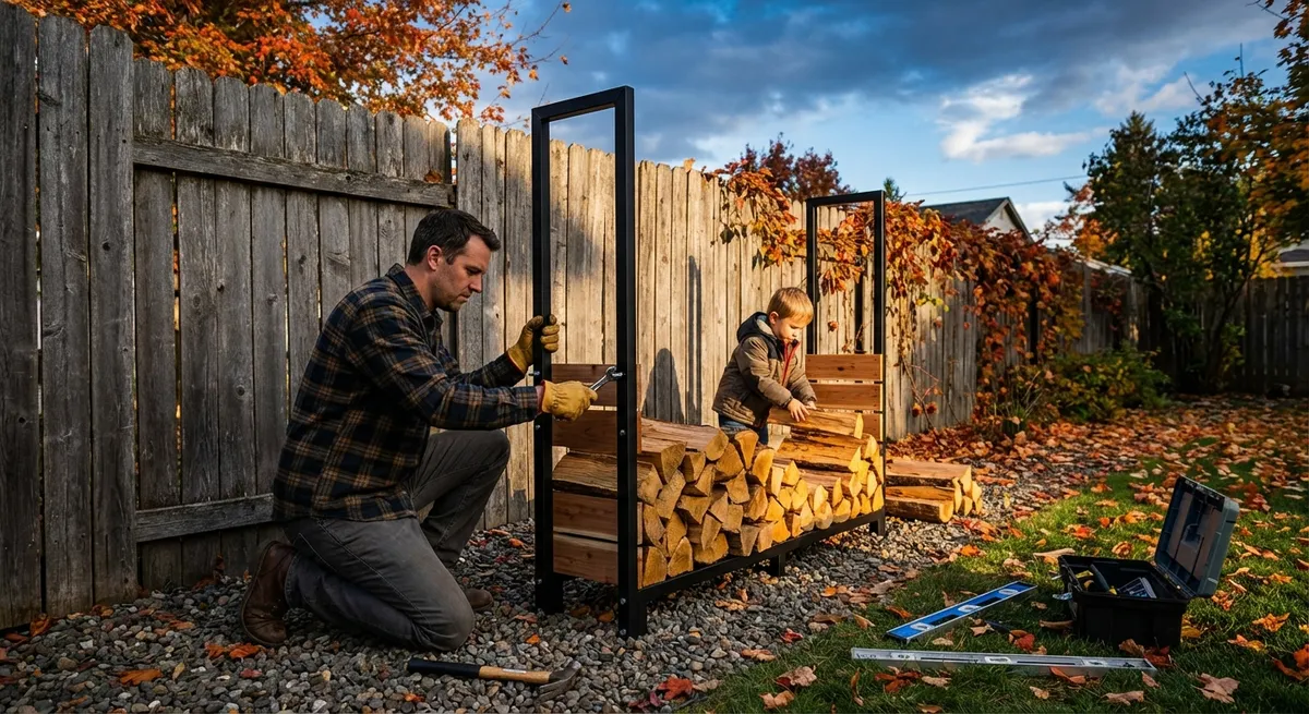 Build a Backyard Firewood Rack That Actually Lasts