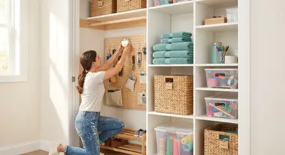 Turn a Cluttered Closet into a Smart Storage Nook