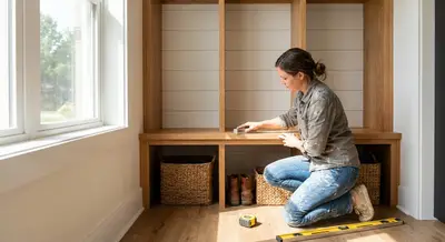 Turn a Bare Wall into a Built-In-Style Storage Nook