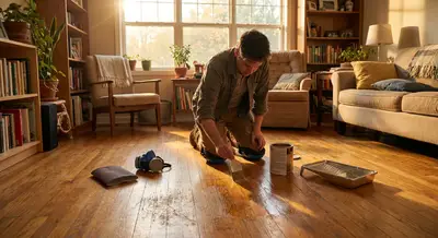 Refinish a Worn Hardwood Floor Without Sanding It to Dust