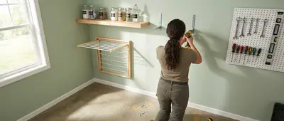 DIY Wall-Mounted Laundry Station for a More Organized Utility Room