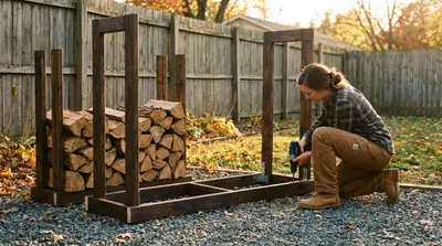 Build a Simple Backyard Firewood Rack That Actually Lasts